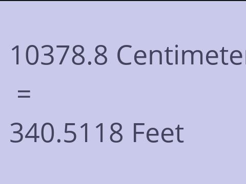 10378.8 CM TO FEET