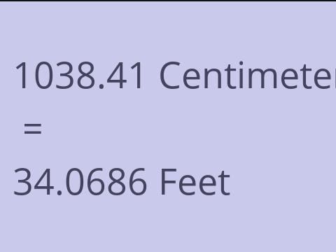 1038.41 CM TO FEET