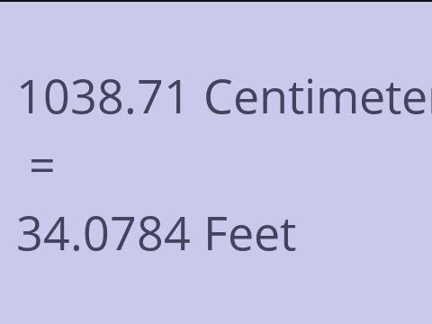 1038.71 CM TO FEET