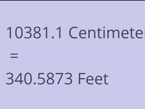 10381.1 CM TO FEET