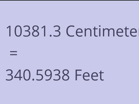 10381.3 CM TO FEET