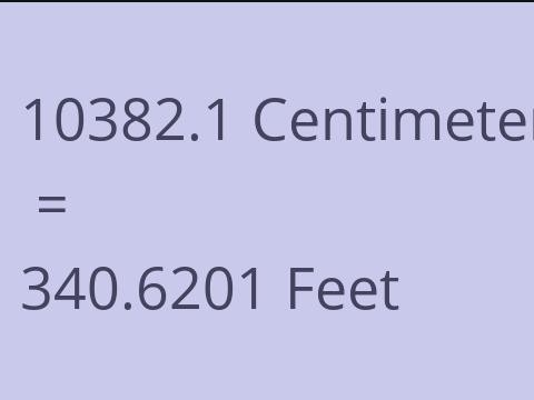 10382.1 CM TO FEET