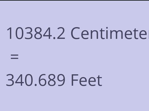 10384.2 CM TO FEET