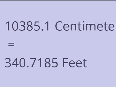 10385.1 CM TO FEET