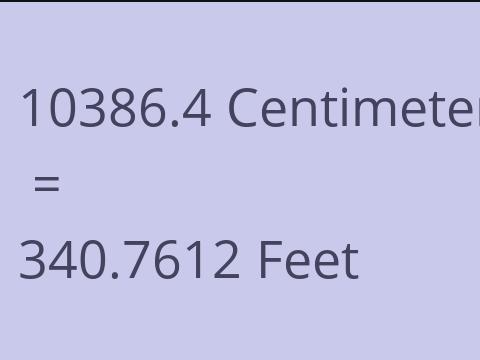 10386.4 CM TO FEET
