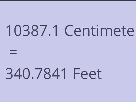 10387.1 CM TO FEET