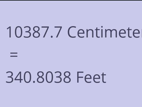 10387.7 CM TO FEET