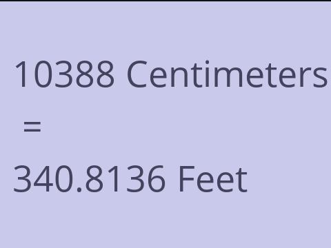 10388 CM TO FEET