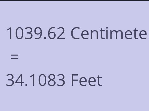 1039.62 CM TO FEET