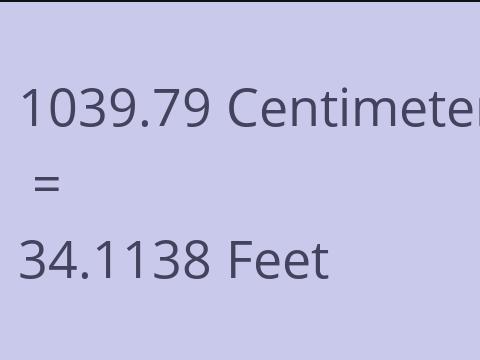 1039.79 CM TO FEET