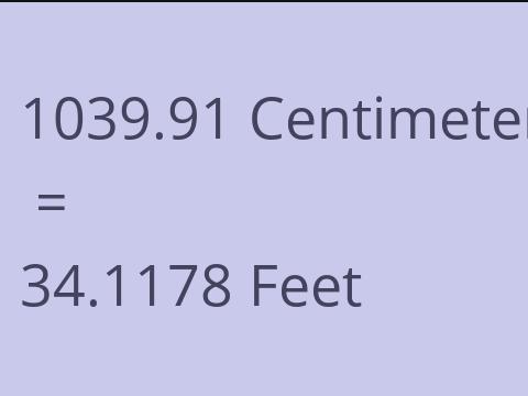 1039.91 CM TO FEET