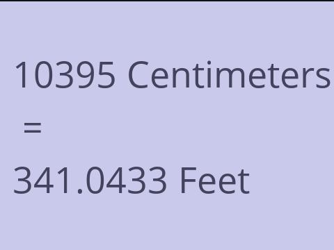 10395 CM TO FEET