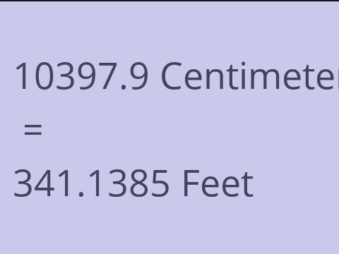 10397.9 CM TO FEET