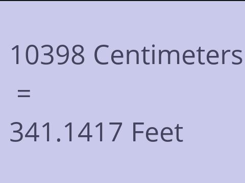 10398 CM TO FEET
