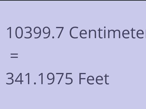 10399.7 CM TO FEET
