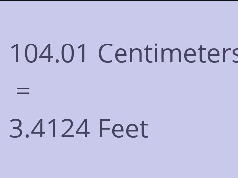 104.01 CM TO FEET