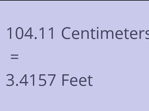 104.11 CM TO FEET