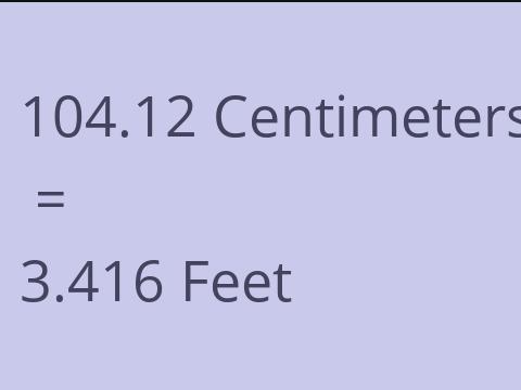 104.12 CM TO FEET