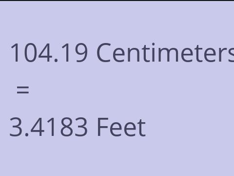 104.19 CM TO FEET