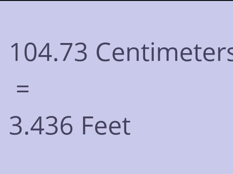 104.73 CM TO FEET