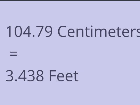 104.79 CM TO FEET