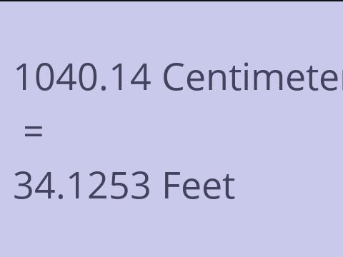 1040.14 CM TO FEET