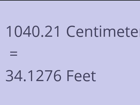 1040.21 CM TO FEET