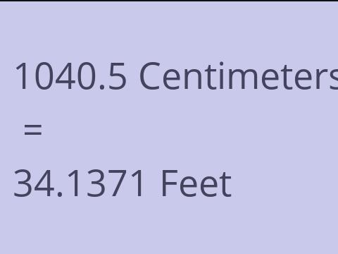 1040.5 CM TO FEET