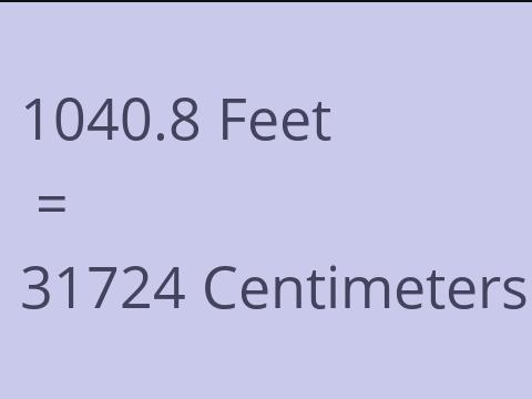 1040.8 FEET TO CM