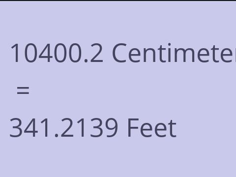 10400.2 CM TO FEET
