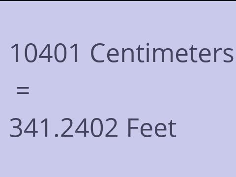 10401 CM TO FEET