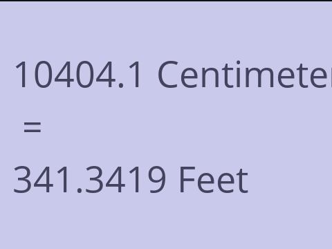 10404.1 CM TO FEET