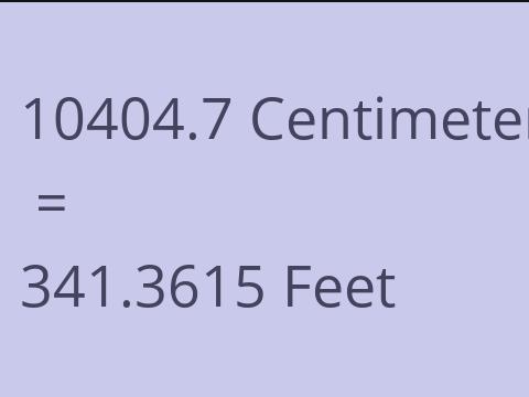 10404.7 CM TO FEET