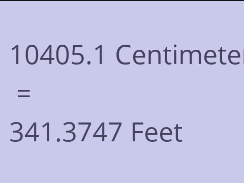 10405.1 CM TO FEET