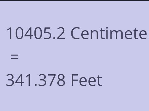 10405.2 CM TO FEET