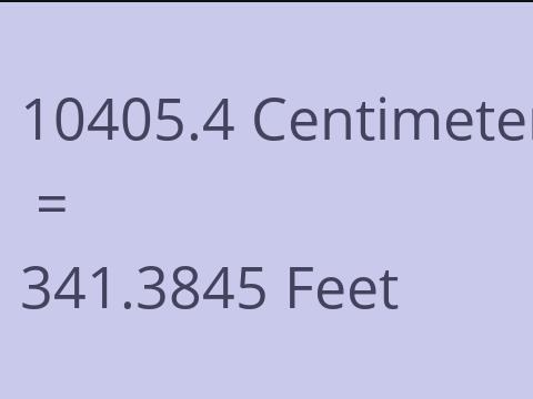 10405.4 CM TO FEET