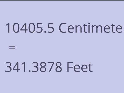 10405.5 CM TO FEET