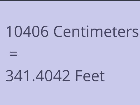 10406 CM TO FEET