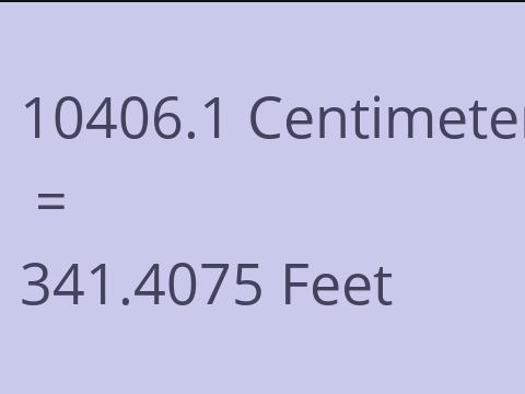 10406.1 CM TO FEET