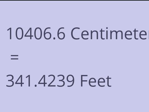 10406.6 CM TO FEET