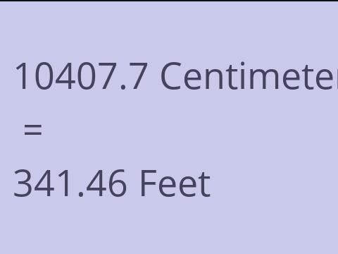 10407.7 CM TO FEET