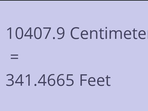 10407.9 CM TO FEET