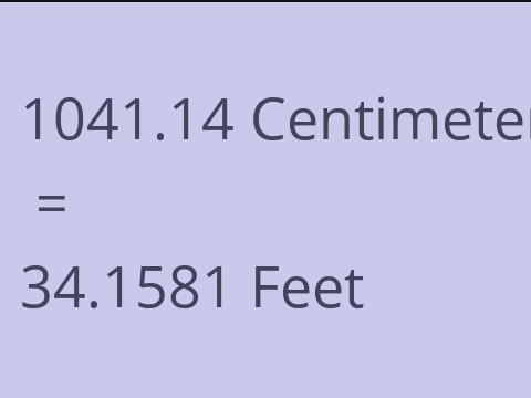 1041.14 CM TO FEET