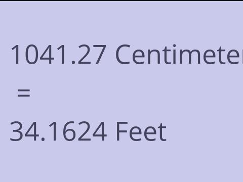 1041.27 CM TO FEET