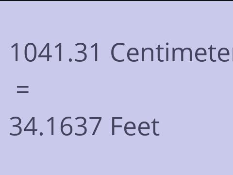 1041.31 CM TO FEET