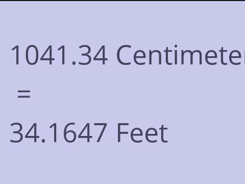 1041.34 CM TO FEET