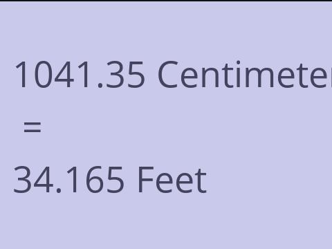 1041.35 CM TO FEET