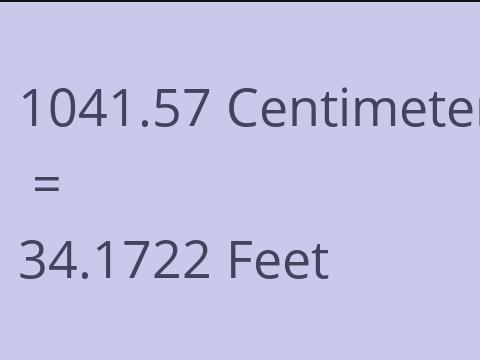 1041.57 CM TO FEET