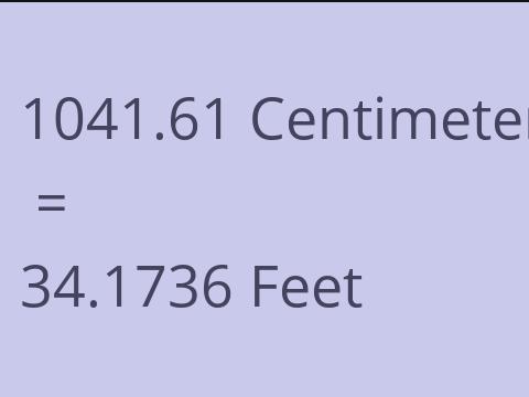 1041.61 CM TO FEET