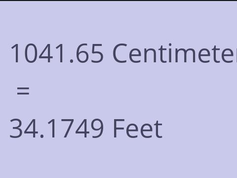 1041.65 CM TO FEET